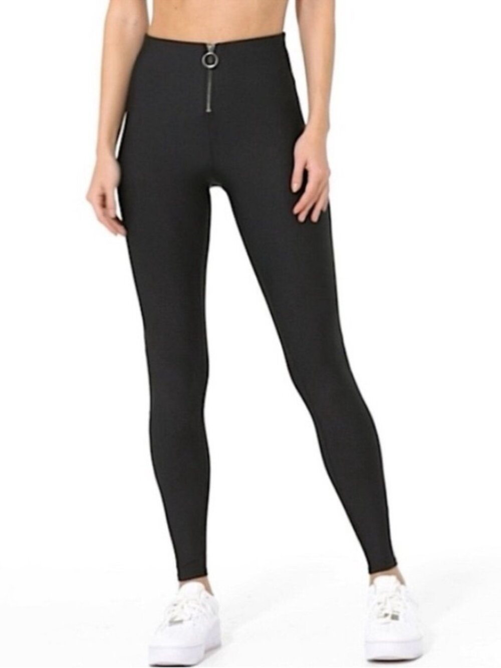 ALO High-Waisted Black Leggings with front zipper NEW without tags, never worn